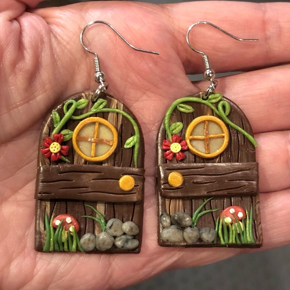 Jewelry - Handmade fairy door earrings